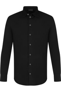 Хлопковая сорочка с воротником кент Emporio Armani