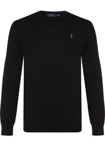 Шерстяной джемпер с логотипом бренда Polo Ralph Lauren