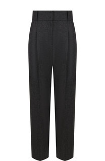 Укороченные брюки из смеси шерсти и кашемира Emporio Armani