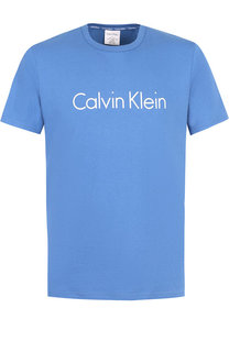 Хлопковая футболка с логотипом бренда Calvin Klein Underwear