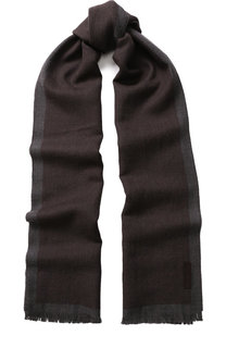 Шерстяной шарф с бахромой Ermenegildo Zegna