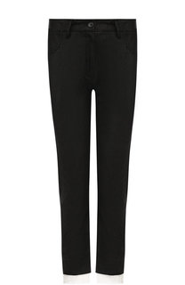 Укороченные кожаные брюки с контрастной вставкой Ann Demeulemeester