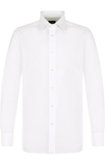 Хлопковая сорочка с воротником акула Ermenegildo Zegna