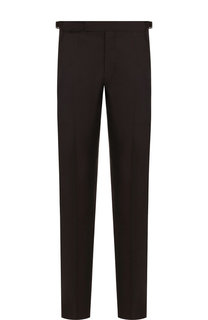 Брюки прямого кроя из смеси шерсти и шелка Ermenegildo Zegna