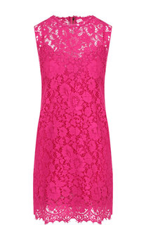 Кружевное мини-платье из смеси хлопка и вискозы Dolce & Gabbana