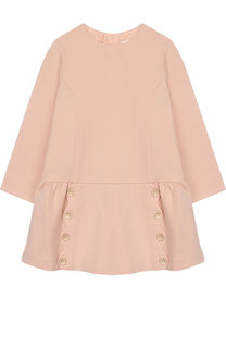 Мини-платье из смеси хлопка и вискозы Chloé