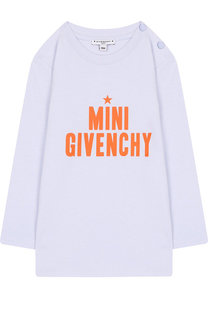 Хлопковый лонгслив с надписью Givenchy