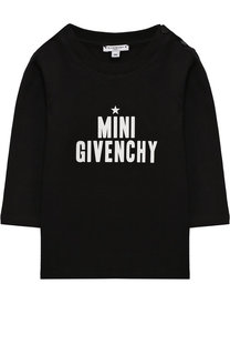Хлопковый лонгслив с надписью Givenchy
