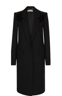 Однотонное пальто прямого кроя на пуговице Givenchy
