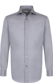 Хлопковая сорочка с воротником кент Kiton