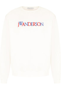 Хлопковый свитшот с вышивкой J.W. Anderson
