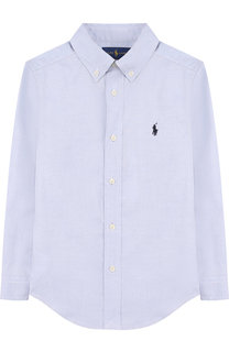 Хлопковая рубашка с воротником button down Ralph Lauren