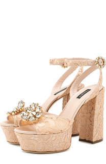 Босоножки Keira на устойчивом каблуке и платформе Dolce & Gabbana
