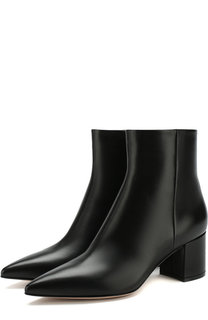 Кожаные ботильоны Piper на устойчивом каблуке Gianvito Rossi