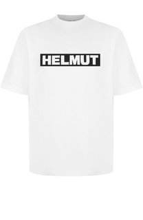 Хлопковая футболка с принтом Helmut Lang
