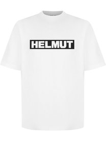 Хлопковая футболка с принтом Helmut Lang