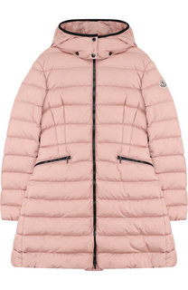 Пуховое пальто на молнии с капюшоном Moncler Enfant