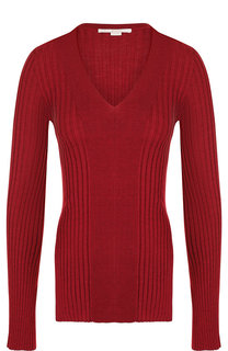Однотонный пуловер из смеси шерсти и шелка Stella McCartney