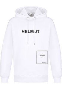 Хлопковое худи с логотипом бренда Helmut Lang