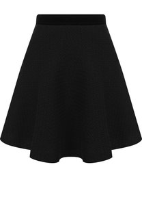 Однотонная вязаная мини-юбка Emporio Armani