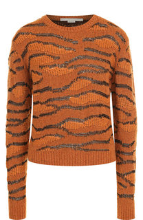 Пуловер из смеси шерсти и хлопка с принтом Stella McCartney