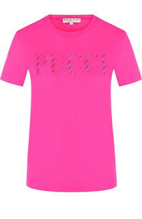 Хлопковая футболка c логотипом бренда Emilio Pucci