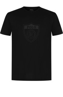 Однотонная футболка с принтом Polo Ralph Lauren