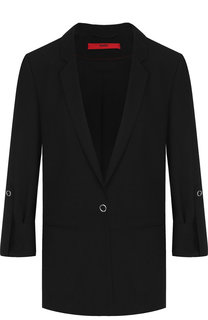 Однотонный жакет с отворотами на рукавах BOSS