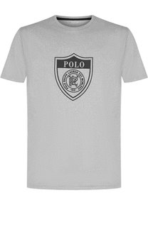 Однотонная футболка с принтом Polo Ralph Lauren