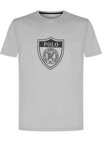 Однотонная футболка с принтом Polo Ralph Lauren