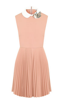 Приталенное мини-платье с декоративной отделкой на воротнике REDVALENTINO