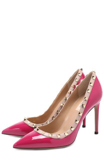 Лаковые туфли Valentino Garavani Rockstud на шпильке Valentino