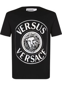 Хлопковая футболка с принтом Versus Versace