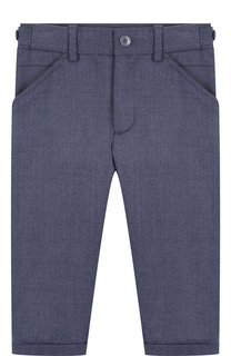 Шерстяные брюки прямого кроя с отворотами Loro Piana