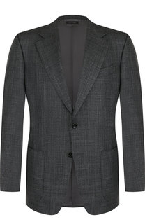 Однобортный пиджак из смеси шерсти и шелка Tom Ford