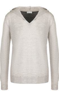 Шерстяной пуловер с капюшоном Escada Sport