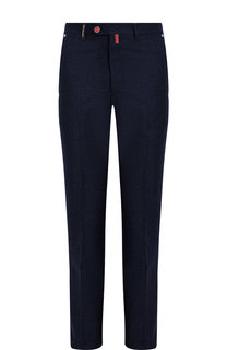 Шерстяные брюки прямого кроя Kiton