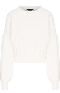 Однотонный пуловер с круглым вырезом Alice + Olivia