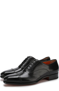 Кожаные оксфорды на шнуровке Santoni