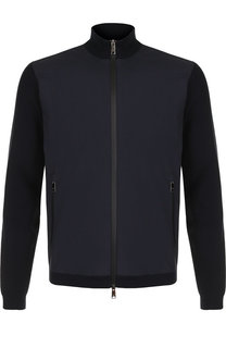 Хлопковая куртка с воротником-стойкой Emporio Armani