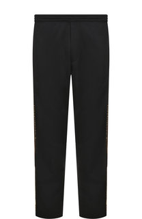 Хлопковые брюки прямого кроя с контрастными лампасами Dsquared2