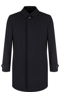 Шерстяное пальто на пуговицах прямого кроя Ermenegildo Zegna