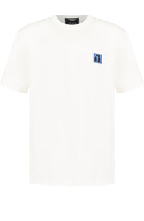 Хлопковая футболка с нашивкой CALVIN KLEIN 205W39NYC