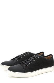Кожаные кеды на шнуровке Lanvin