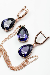 Комплект: кулон и серьги Aquamarine