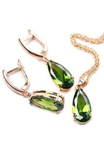 Комплект: кулон и серьги Aquamarine