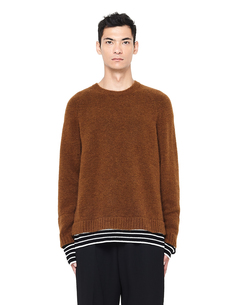 Коричневый свитер с полосками Haider Ackermann