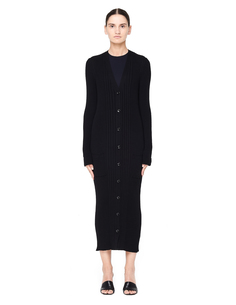 Черный шерстяной кардиган Maison Margiela