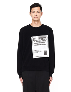 Черный хлопковый свитшот Stereotype Maison Margiela