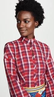 Stella Jean Combo Plaid Dress